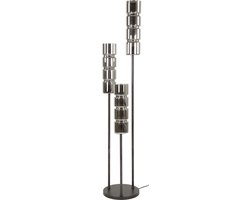 Giga Meubel Vloerlamp Cylinder - Chroom Glas - 3-Lichts - 32x32x155cm