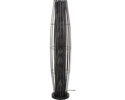 Giga Meubel Vloerlamp Cylinder Mesh - Zwart Metaal - 3-Lichts - 27x27x120cm