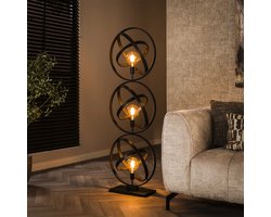 Giga Meubel Vloerlamp Galaxy - Zwart Metaal - 3-Lichts - 50x45x155cm