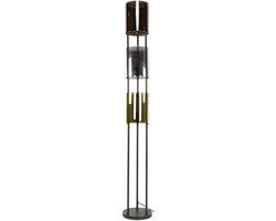 Giga Meubel Vloerlamp Patch Cylinder - Brons Antiek - 3-Lichts - 30x30x135cm