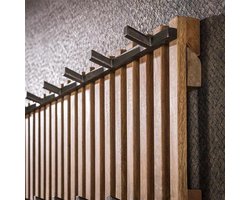 Giga Meubel Wandkapstok Tweak - Hout - 13 Haken - 100x10x33cm