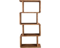Giga Meubel Wandkast Floris - Mangohout - Lichtbruin - 80x40x180cm