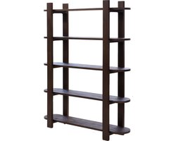 Giga Meubel Wandkast Luuk - Mangohout - Bruin - 160x38x190cm