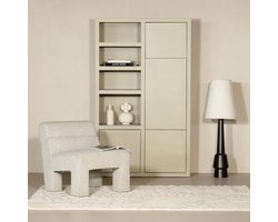 Giga Meubel Wandkast Xander - Mangohout - Beige - 120x45x200cm