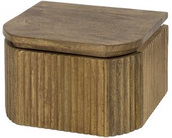 Giga Meubel Zwevend Nachtkastje Wave - Hout - 32x30x19cm