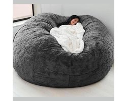 Gigantische pluizige en behaaglijke zitzakhoes voor volwassenen (zonder vulling) - Meubelen voor woonkamer feest - Wasbaar zitzak in peervorm - Zetelovertrek 150 * 65cm/5ft