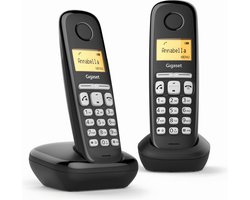 Gigaset A220 Duo v2 - Duo DECT telefoon - Simpel in gebruik - Makkelijke bediening door het menu - Duidelijk leesbaar scherm - Zwart