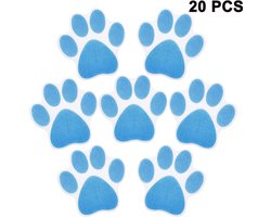 Gigicial Badkuip-Douchematten - Antislip Pootstickers - Duurzaam Kunststof Materiaal & 1180 Gripuitsteeksels - 20 Stuk - Badkamer/Keuken Blauw