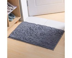 Gigicial Badmatten Antislip Wasbaar - Badmat - Zacht Comfortabel Absorberend - 1 Stuk - Voor Badkamer Grijs