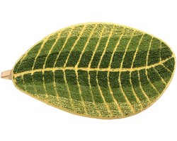 Gigicial Bladervormig Badkamertapijt - Tropisch Antislip Vloerkleed - Zachte Materialen & Goede Waterabsorptie - 1 -Badkamer/Algemeen+Transparant