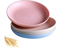 Gigicial Borden Van Tarwestro - Onbreekbare Eetborden - Lichtgewicht En Vaatwasserbestendig - 4 - Thuis/Kindgerecht + Multikleur