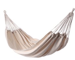 Gigicial Extra grote tweepersoonshangmat - Hangmat - Zacht katoen, draagvermogen 120 kg - 1 stuk - Voor tuin en terras, wit