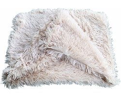 Gigicial Hondendeken - Plaid Van Imitatiebont - Lichtgewicht En Elegante Uitstraling - 1 Stuk - Voor Banken Bedden Of Auto's Beige-bruin