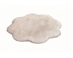 Gigicial Imitatie Schapenvacht Vloerkleed - Langharige Bontplaid - Comfortabel Zacht 60x60cm - 1 Stuk - Woonkamer/Slaapkamer/Wit