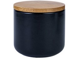 Gigicial Keramische Pot Met Deksel - Keramische Potten - Grote Capaciteit Voor Zout En Peper - 1 - Keuken & Banketbakkerij, Zwart