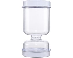 Gigicial Kimchi-pot - Koreaanse kimchi-pot - Dubbel compartiment met verwijderbaar filter voor fermentatie en afgieten - 1 stuk - Huishoudelijk gebruik, wit
