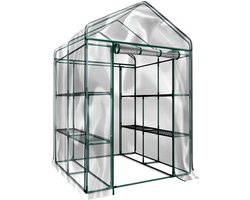 Gigicial Mini Kas – Tuinkasoverkapping – Lichtgewicht en eenvoudig te monteren – Steunen niet inbegrepen – Geschikt voor tuinen of balkons – Transparant