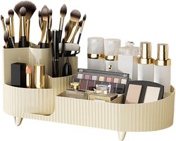 Gigicial Opbergdoos voor cosmetica - Cosmetica-organizer - 360 graden draaibaar/vijf vakken - Per stuk verpakt - Geschikt voor kaptafel/badkamer/crème