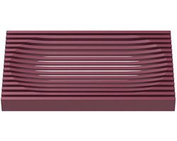 Gigicial Siliconen Zeepbakje - Zeephouder Voor Gootsteen - Schuin Ontwerp Met Waterafvoer En Snelle Droging - 1 Stuks - Keuken Badkamer Karmijnrood