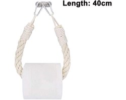 Gigicial Toiletrolhouder - Badkamerdecoratie Met Strandthema - Handgemaakt Jute Touw En Vintage Stalen Haak - 1 - Bohemian Stijl Geel