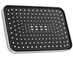 Gigicial Vierkante regendouchekop - Grote douchekop - ABS-materiaal, zelfreinigend - 1 stuk - Speciaal voor de badkamer, zilver