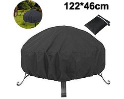 Gigicial Vuurkorfhoes - Ronde Vuurkorfhoes - Weerbestendig En Windbestendig - 1 Stuk - Voor Alle Seizoenen Zwart