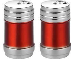 Gigicial Zout- En Peperstrooiers - Zout- En Peperstrooiers Set - Modern Design Met Roestvrij Staal En Elegante Afwerking - 2 - Keuken Accessoire Rood