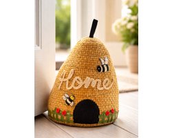 Gilde Handwerk - Bijenkorf - Home - Deurstopper - Geel - 18 x 20 x 26 cm