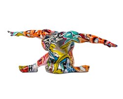 Gilde Handwerk Cliffhanger - Sculptuur Beeld - street art multi collor - Polyresin - 33 x 11 x 12 cm