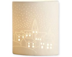 Gilde handwerk - Lamp - Porselein - Dorpje - Eclips - 20x10x17cm
