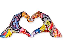 Gilde Handwerk - Love Sign Hands - Street/Pop Art - Beeld Sculptuur - Polyresin