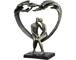 Gilde handwerk - Sculptuur - Beeld - Kiss under the tree- Polyresin - Bronskleur