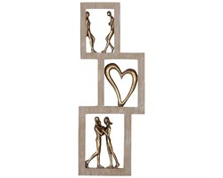 Gilde Handwerk - Wandbeeld - Wanddecoratie - Liefde en Familie - Polyresin - 13x33cm