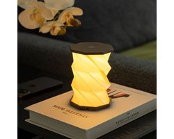 Gingko - Mini Hexagon Twist Lamp - Walnut