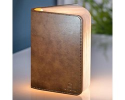 Gingko - Sfeerlicht - Smart Book Light - bruin Leder - small