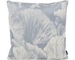 Ginkgo Silver Kussenhoes | Jacquard / Polyester | 45 x 45 cm | Grijs / Zilver