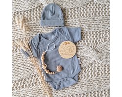 Gioia Giftbox essentials XS grijs blauw - Jongen - Babygeschenkset - Baby cadeau - Kraammand