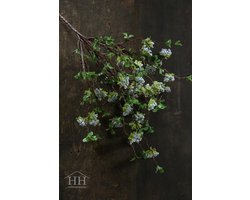 Gips bush blue - 30 cm - licht blauw - kunsttakken - kunstboeket - kunstbloemen - decoratie - woonaccessoires