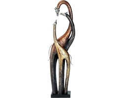 Giraffe Familie Sculptuur - Dierenbeeld - Decoratieve Accessoire - Binnen en Buiten Geschikt - 55 cm Hoog - Multicolor