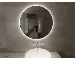 Giro ronde spiegel 80 cm – dimbare LED & anti-condens