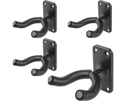 Gitaarhanger muurbeugel haak houder display rek met schuim bedekte juk vork voor elektrische akoestische gitaar - mandoline - banjo - bas - muziekinstrument - home studio (4 stuks) gitaar muurbeugel