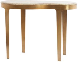 GIULIO sidetable marmer taupe antiek brons 110x40x80 cm - Light & Living
