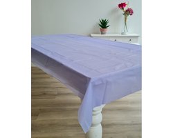 Givi Italia Feest tafelkleed van pvc - lila paars - 240 x 140 cm - tafel versiering - kunststof tafelkleden