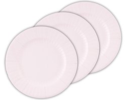Givi Italia Feestbordjes/bbq bordjes - 24x - lavendel paars - rond - papier/karton - 27cm - biologisch afbreekbaar - groot