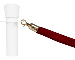 GJ Floors – Afzetkoord velours Bordeaux – Messing sluiting – Luxe afzetkoord voor afzetpalen