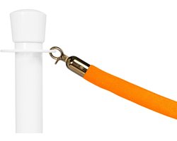 GJ Floors – Afzetkoord velours Oranje – Messing sluiting – Luxe afzetkoord voor afzetpalen