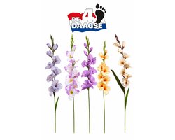 Gladiolen 5x – kunstbloemen – gladiolen – vierdaagse – 5 stuks – nepbloemen – Nijmeegse vierdaagse – decoratie