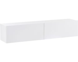 GLADSTONE - Wandgemonteerd TV-meubel - Wit - 140 cm - Vezelplaat