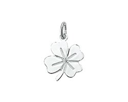 Glams hanger klavertje - Zilver