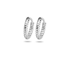 Glams klapoorringen gedraaid 11 mm - 11 mm - Zilver